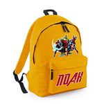 Superhero Bag, Personalised Backpack, Gift For Kids, Boy, Cartton Bag, Birthday, Christmas Fashion Backpack for Nursery, Bookbags, Rucksack Shoulder Bag. (Mustard)