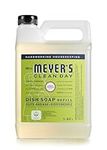 Mrs. Meyer's Clean Day Dish Soap Refill, Cruelty Free Dishwashing Liquid, Lemon Verbena Scent, 1.4 Liter Refill for Dish Soap Bottle