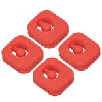 PATIKIL Tennis Vibration Dampener, 4 Pack Square-Shaped Silicone Shock Absorber Racket String Damping for Tennis Racquet, Red