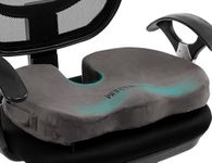 Foverhom Seat Cushion for Chair,Non-Slip Orthopedic Gel Memory Foam Coccyx Cushion with Velboa Cover for Relief Tailbone Pain Pad,Sciatica Back Pain