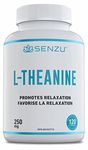 High Potency L-Theanine 250mg (Bonus Size 120 Capsules) - Relaxation, Stress Support for Men & Women from Vegan Source | Made in Canada