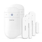 SECRUI Door Chime, Easy Installation Wireless Door Sensor Alarm with 500ft Range, 52 Chimes, 5 Adjustable Volumes, 3 Sensors and 2 Plug-in Receivers, White