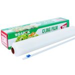 WRAPOK Catering Cling Film Dispenser and Cutter Kitchen Plastic Food for Kitchen, 450mm x 250m