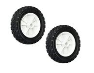 Set Of 2 150mm Semi Pneumatic Multi Purpose Wheels Rubber Replacement Tyre For Hobby Cart Toy Truck Building Trolley Cart Lawnmower Wheelbarrow Wheel