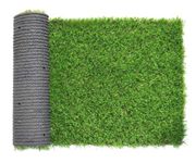 Purav Light Artificial Grass Carpet (1.5 x 22 Feet) | 35mm High Density Premium Turf Mat for Balcony, Garden & Home Decor | Dust & Waterproof, Skin Friendly – Green