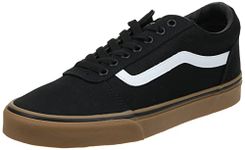 Vans Men's Ward Sneaker, Black Canvas Black Gum 7hi, 8 UK