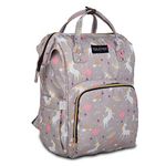 Robustrion Basic Edition Diaper Bag for Moms for Travel Multifunctional Diaper Bag Backpack for Mothers - Print Grey