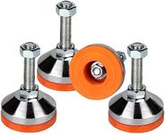 MUHOUZHINANG Heavy Duty Leveling feet,Leg Leveler 2.36" Dia Base,Adjustable Leveling feet M12 Thread, 1300 Lb Capacity,Capacity for Workbench, Machine, Cabinet, (D60xM12x50,4 Pack)