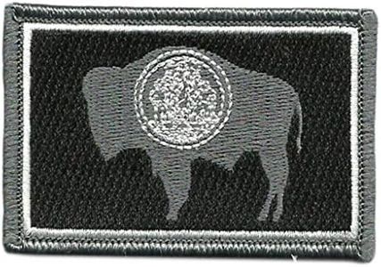 Gadsden and Culpeper Tactical State Patch - Wyoming (Black/White)