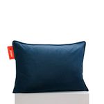 Stoov Ploov Velvet Heating Cushion - Infrared Heating Technology - Heat Pad - Cordless Ease of Use - Soft Pillow - 2,5/5 Hours of Heat - 45 x 60 cm - Juniper Blue