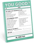 Knock Knock You Good? Nifty Note Pad, Supportive Check-in Memo Notepad, 4 x 5.25-inches