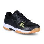 Nivia Zeal 3.0 Tennis Shoes for Men, Lightweight Court Shoes with Non-Marking Sole, Cushioned Insole & Breathable Mesh Uppers for Men (Black), Size UK09