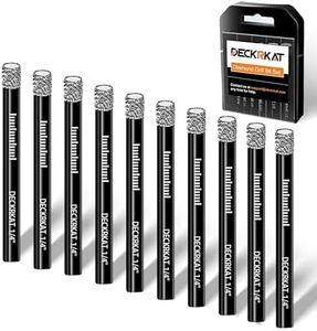10 Packs Dry Diamond Drill Bits Set 1/4" 6mm Vacuum Brazed Diamond Hole Saws for Granite Tile Ceramic Marble Stone Glass and more Hard Materials (not for Wood), Round Shank with Storage Case