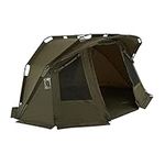 Westlake Fragment 2 Man Fishing Bivvy with with Detachable Peak and PVC Groundsheet, Bivvy for 2 People, Fishing Tent, Fishing Shelter, Fishing Gear, Fishing Equipment, Green, One Size