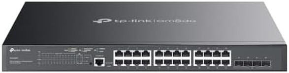 TP-Link JetStream 28-Port Gigabit L2 Managed Switch with 24-Port PoE+ - 4× gigabit SFP, 384W, Omada Cloud SDN (TL-SG3428MP)