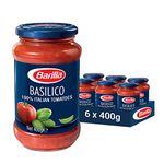 Barilla Basilico Pasta and Pizza Sauce, 400g, Italy, Non - GMO Project Verified, Vegan, Gluten free, No added Colour or Presevatives (Pack of 6)