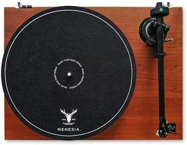Menesia 12 Inch Turntable Mat, Slipmat for Vinyl LP Record Player, Record Player Mat (Black)
