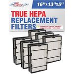 LifeSupplyUSA (4-Pack) HEPA Air Filter Compatible with Holmes Compare to Filter Part HRC1, Holmes Part # HAPF600, HAPF600D, HAPF600D-U2