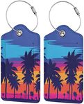 Coconut Trees at Sunset Luggage Tag