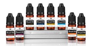 Jax of London 8 Bottles of Beard Oil for Men 10ml each, Various beard care oils in a set, beard growth oil for men with Vitamin E, Avocado, Almond oil Luxury scented beard oil, Men’s Cologne Fragrance