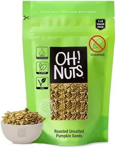 Pumpkin Seeds | Roasted Unsalted | 2 lb | No Shell Pepitas | Packed in New York Zip-Seal Bag for Exceptional Freshness by Oh Nuts