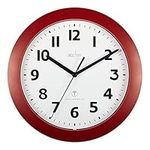 Acctim 74314 Parona, Red Radio Controlled Wall Clock, 23cm Diameter