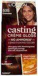 3 x L'Oreal Paris Casting Creme Gloss Conditioning Colour 535 Chocolate