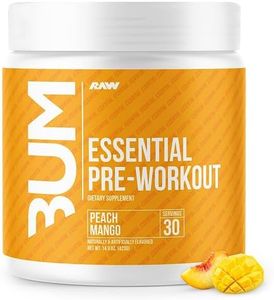 RAW Nutrition - Essential Pre - Chris Bumstead Pre Workout Formula, Sports Nutrition Pre-Workout Powders | Men & Womens Drink, Energy Powder for Working Out (Peach Mango)