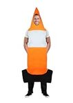 HENBRANDT 1 x Adult Traffic Cone Fancy Dress Costume Orange and White Traffic Road Cone Hen and Stag Do Parties Halloween Novelty Dress Up Outfit One Size Unisex Fancy Dress Costume for Men and Women