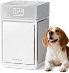 Pureborne Air Purifiers for Home Large Room Bedroom up to 3600 Sq Ft PM 2.5 Display Air Quality Sensor True HEPA Air Filter for Fur Odor Smoke with Three-Sided Air Inlet, White,1 Pack+ 3-Layer Filter