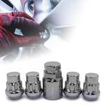 Wheel Lock Nuts,alloy lock nuts,M14x1.5 for New Tata Harrier, Anti-Theft Lug Nuts and car wheel security secure (M14x1.5, Chrome) - 5 Year Warranty (Tata Harrier)