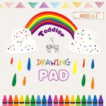 Toddler Drawing Pad Book Ages 1-3: Blank paper notebook for kids and toddlers to enjoy drawing writing and coloring