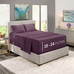 Nestl King Size Sheet Set, Microfiber, Extra Deep Pocket, 4 Piece, Purple