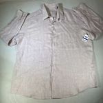 Tasso Elba Linen Long Sleeve Woven Shirt Mens Xl 17-17 1/2 Hummus Combo New
