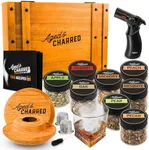 Cocktail Smoker Kit with Torch & Wood Chips - Premium Set, USA Oak Smoker - Old Fashioned Cocktail Kit for Whiskey - Bourbon Gifts for Men - Gift from Wife, Daughter, Son (No Butane)