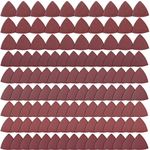 SIQUK 120 Pieces Sandpaper Triangle Sanding Pads Hook and Loop Sandpaper Assorted 40/60/80/120/150/180/240/320/400 Grits for 3-1/8 Inch Oscillating Multi Tool, No Holes