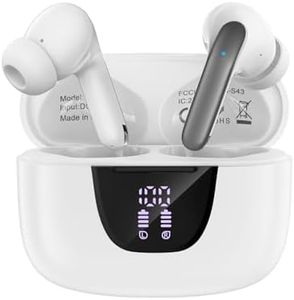 Wireless Earbuds for Samsung Galaxy S25 S24 Ultra, Bluetooth 5.3 Headphones Bass Stereo Noise Canceling Ear Buds with Mic LED Display, IPX7 Waterproof in Ear Earphones for Phone Laptop Sports Workout