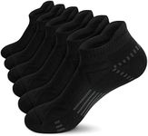 Airacker Ankle Athletic Running Socks Cushioned Breathable Low Cut Sports Tab Socks for Men and Women (8 Pairs)