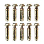 M6 x 10mm Loose Bolt Shield Anchor Heavy Duty Wall Plug - Pack 10