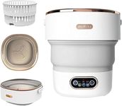 WINTARIYA-SeMi AuToMaTiC pOrTaBlE CaMpInG WaShInG MaChInE, 16 lArGe cApAcItY wAsHiNg mAcHiNe DrAiN BaSkEt, FoLdAbLe wAsHiNg mAcHiNe wItH 3 DeEp cLeAnInG MoDeS FoR UnDeRwEaR (TMW-3)