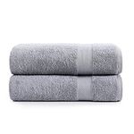 Bath Sheets Bathroom Towel Set- 2 Pack 100% Cotton Extra Large Bath Towels, Oversized Bath Towels, Luxury Bath Towels Large Bathroom Set, Shower Towels Bath Towel Sets for Bathroom, 35x66 - Grey