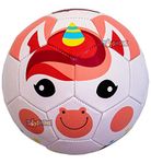 Toyshine Edu-Sports Kids Football Soccer Educational Toy Ball, Size 3, 4-8 Years Kids Toy Gift Sports - Unicorn, White - Faux Leather