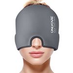 ONLYCARE Migraine Mask Migraine Hat Migraine Relief Cap, Headache Relief Hat Cooling Mask Cooling Hat Headache Mask Cooling Hood Migraine Cap Cooling Pads Gel for Relief of Migraine (Grey)