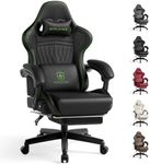 Chair Computer Gaming Chair (Leather, Green)