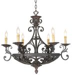 Kathy Ireland La Romantica 32 1/2" Wide Bronze 6-Light Chandelier