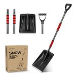 Yardwe Snow Shovel, Detachable Snow Shovel with Comfortable Grip Handle, Collapsible Snow Removal Tool for Car, Travel, Outdoor Camping, Garden, etc (42inch/107cm)