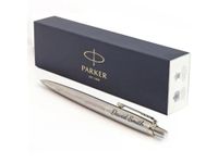 Personalised Parker Jotter Ballpoint Pen - Custom Engraved Parker Pen | Luxury Executive Gift for Fathers Day, Graduation, Retirement | Corporate Office Pens with Logo or Name (Silver)