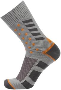 SuMade Waterproof Socks, Youth Water Resistant Hiking Socks Outdoor Enthusiast Running Cycling Crew Neoprene Socks (Grey Multicoloured, X-Small)