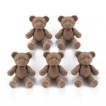 Craftdady 50pcs Flocky Acrylic Bear Buttons with Shank Cute 3D Teddy Bear Shank Sewing Craft Buttons 38-39x29.5mm for DIY Crafts Clothing Scrapbooking