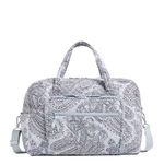 Vera Bradley Women's Cotton Weekender Travel Bag, Soft Sky Paisley, One Size